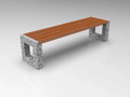 Скамейка уличная бетонная Арена без спинки Фото 1