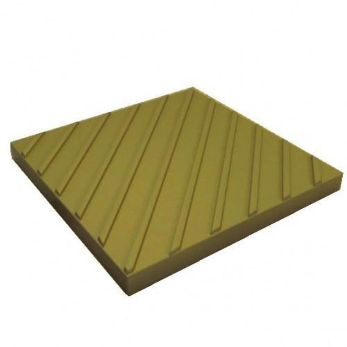 Тактильная плитка с диагональными рифами 400x400x50 зеленая