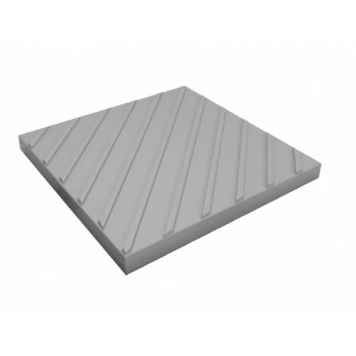 Тактильная плитка с диагональными рифами 400x400x50 серая