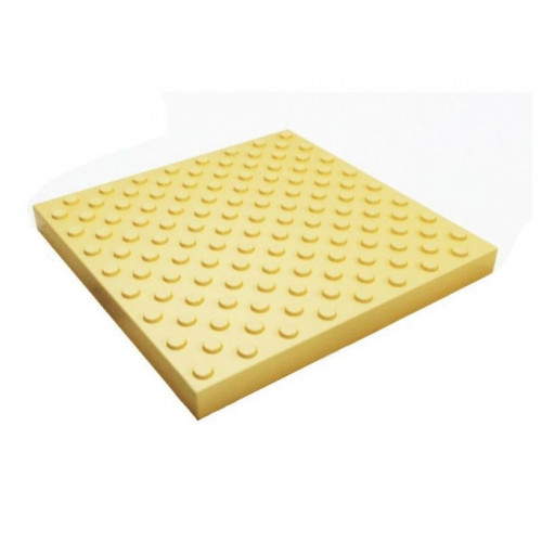 Тактильная плитка с конусообразными рифами 400x400x40 желтая