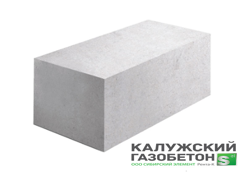 Газобетонный блок Калужский газоблок D500 625x300x250